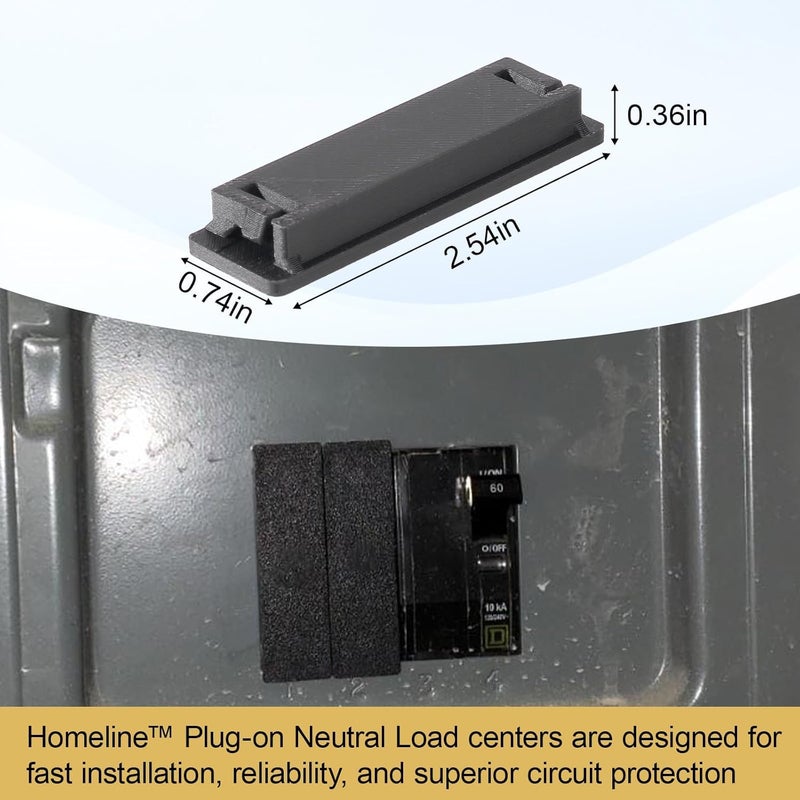 EAORBD Square Breaker Panel Cover for Schneider Electric Homeline Square D QO Filler Plates QOFPCP Circuit Breaker Cover, 0.7inch 6-Pack - Image 2